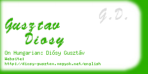gusztav diosy business card