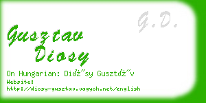 gusztav diosy business card